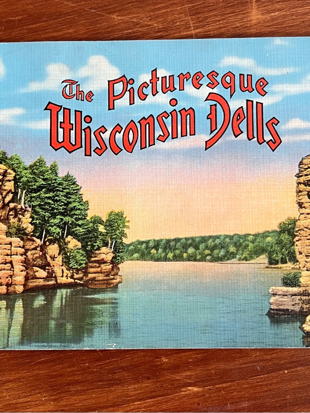 Vintage 1950s Picturesque Wisconsin Dells Souvenir Photo Booklet Map
